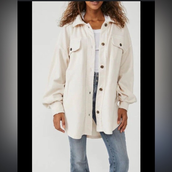 Free People Ruby Fleece Oversized Shirt Jacket Size Small - Picture 14 of 14